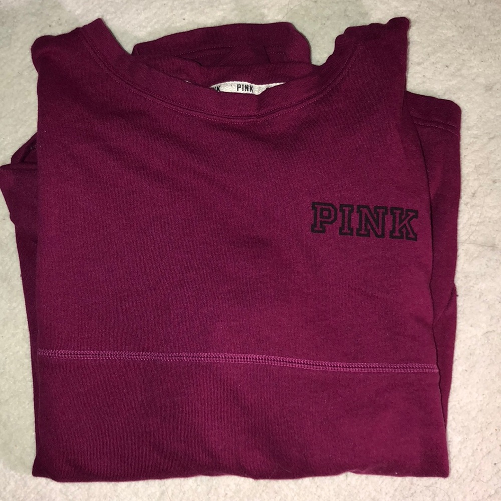 Love pink crewneck sweatshirt